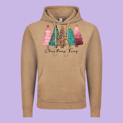 Christmas Trees Vintage Hoodie Designed By Cowgirlartshop