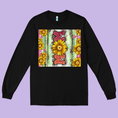 Mom Leopard Long Sleeve Tee Designed By Cowgirlartshop