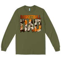 Army Green no background basketball dad Long Sleeve Tee - Jasminsmagicworld