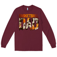 Burgundy no background basketball dad Long Sleeve Tee - Jasminsmagicworld