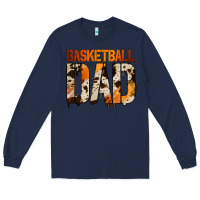 Navy no background basketball dad Long Sleeve Tee - Jasminsmagicworld