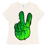 Bone Green Peace Sign Ladies Tee - Jasminsmagicworld