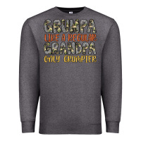 Charcoal Heather grumpa like a regular grandpa only grumpier Premium Sweatshirt - Artiststas