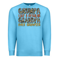 Ocean Blue grumpa like a regular grandpa only grumpier Premium Sweatshirt - Artiststas