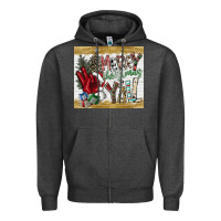 Charcoal Heather merry christmas y'all Zipper Hoodie - CowhideDigitalArt