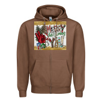 Chestnut merry christmas y'all Zipper Hoodie - CowhideDigitalArt