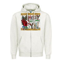 Oatmeal Heather merry christmas y'all Zipper Hoodie - CowhideDigitalArt