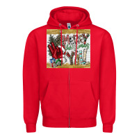 Red merry christmas y'all Zipper Hoodie - CowhideDigitalArt