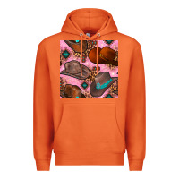 Carrot western cowboy hat seamless pattern Premium Hoodie - BundleAndBundleShop