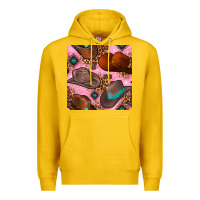 Lemon western cowboy hat seamless pattern Premium Hoodie - BundleAndBundleShop