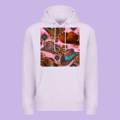 Western Cowboy Hat Seamless Pattern Premium Hoodie Designed By Bundleandbundleshop