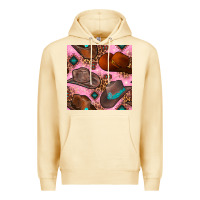 Pina Colada western cowboy hat seamless pattern Premium Hoodie - BundleAndBundleShop