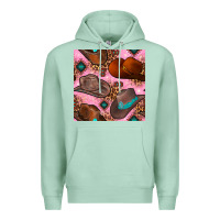 Seafoam western cowboy hat seamless pattern Premium Hoodie - BundleAndBundleShop