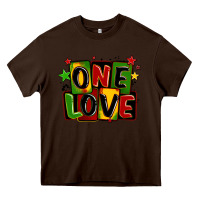 Chocolate Brown one love juneteenth Heavy Core Tee - LillyAllenDesigns