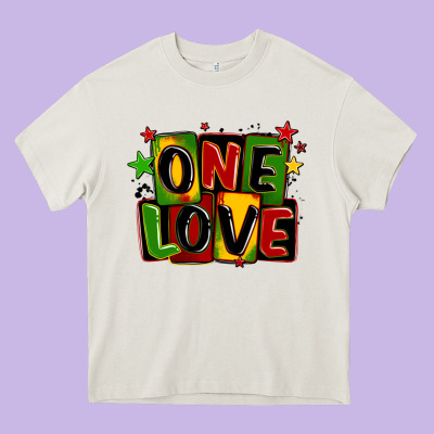 One Love Juneteenth Heavy Core Tee Designed By Lillyallendesigns