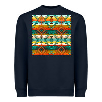 Navy native american aztec seamless pattern 1 Heavyweight Sweatshirt - BundleAndBundleShop