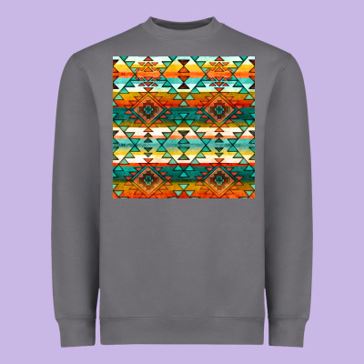 Native American Aztec Seamless Pattern 1 Heavyweight Sweatshirt Designed By Bundleandbundleshop