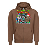 Chestnut Santas Favorite PCA Patient Care Assistant Zipper Hoodie - CowhideDigitalArt