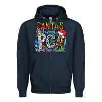 Navy Santas Favorite PCA Patient Care Assistant Zipper Hoodie - CowhideDigitalArt
