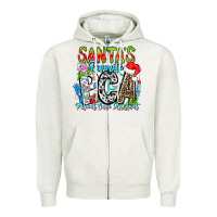 Oatmeal Heather Santas Favorite PCA Patient Care Assistant Zipper Hoodie - CowhideDigitalArt