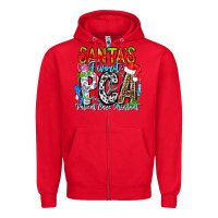 Red Santas Favorite PCA Patient Care Assistant Zipper Hoodie - CowhideDigitalArt