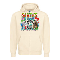 Sandshell Santas Favorite PCA Patient Care Assistant Zipper Hoodie - CowhideDigitalArt