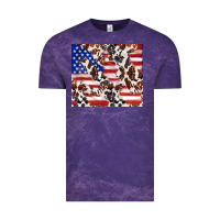 Cloud Purple cowhide amerikan flag Vintage Tee - TumblerDesignByShophia