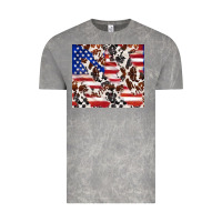 Cloud Rock cowhide amerikan flag Vintage Tee - TumblerDesignByShophia