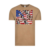 Vintage Coffee cowhide amerikan flag Vintage Tee - TumblerDesignByShophia