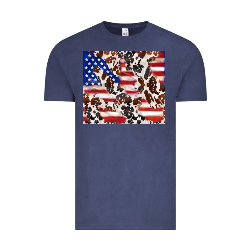 Cowhide Amerikan Flag Vintage Tee by TumblerDesignByShophia | Teevron