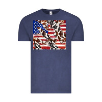 Vintage Denim cowhide amerikan flag Vintage Tee - TumblerDesignByShophia