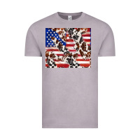 Vintage Zinc cowhide amerikan flag Vintage Tee - TumblerDesignByShophia