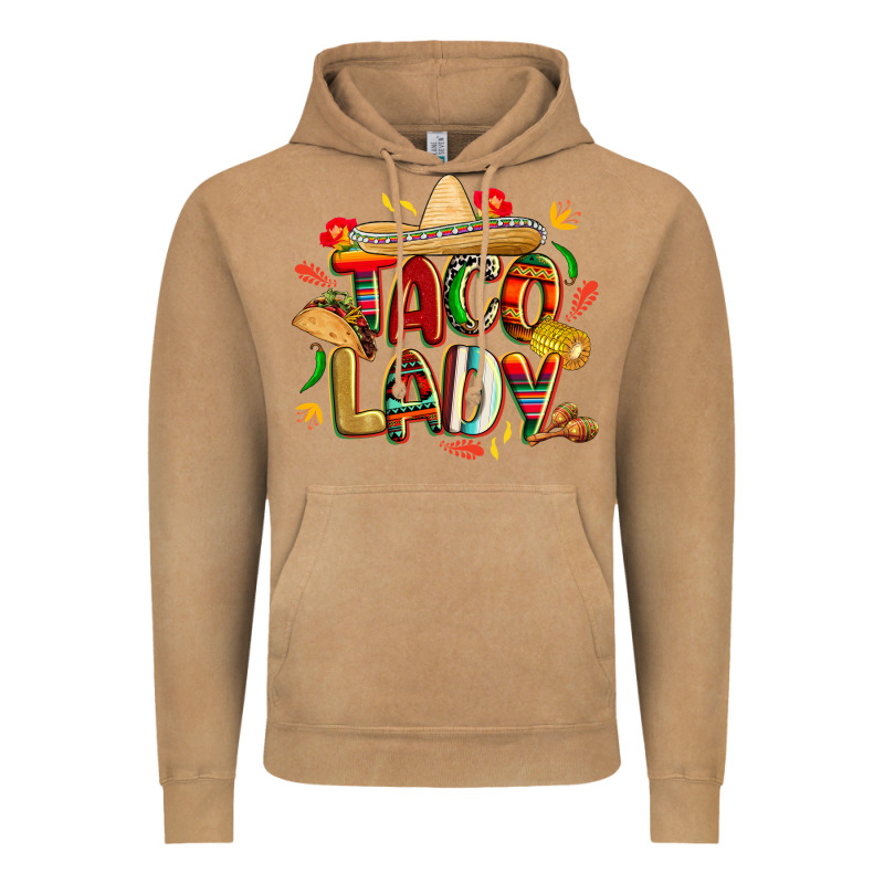 Cinco De Mayo Taco Lady Vintage Hoodie by CowGirlArtShop | Teevron