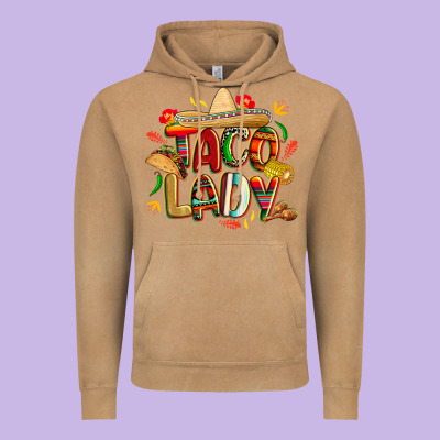 Cinco De Mayo Taco Lady Vintage Hoodie Designed By Cowgirlartshop