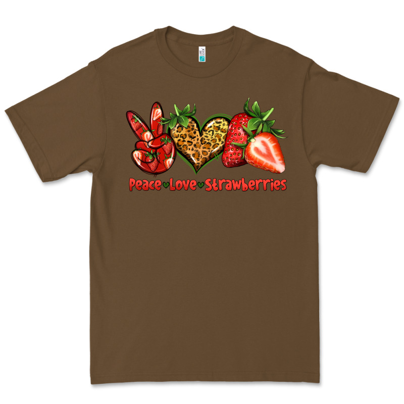 Peace Love Strawberries Premium Tee by Jasminsmagicworld | Teevron