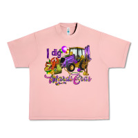 Salmon I dig Mardi Gras Urban Heavy Tee - HowdyJamesFarm