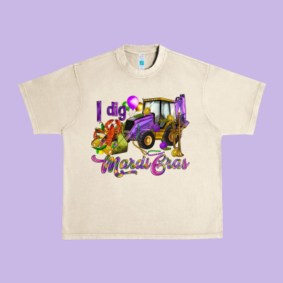 I Dig Mardi Gras Urban Heavy Tee Designed By Howdyjamesfarm