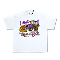 White I dig Mardi Gras Urban Heavy Tee - HowdyJamesFarm