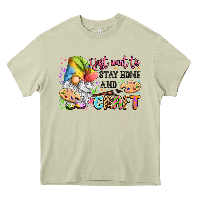 I Just Want To Stay Home And Craft Heavy Core Tee by LillyAllenDesigns | Teevron