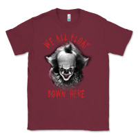 Burgundy It Movie Pennywise We All Float Down Here Classic Tee - minhPixels