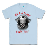 Dusty Blue It Movie Pennywise We All Float Down Here Classic Tee - minhPixels