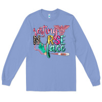 Colony Blue resting nurse face Long Sleeve Tee - CowGirlArtShop