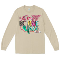 Mushroom resting nurse face Long Sleeve Tee - CowGirlArtShop