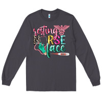 Smoke resting nurse face Long Sleeve Tee - CowGirlArtShop
