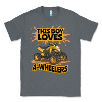 Charcoal Heather Kids Atv Outfit 4 Wheeler Mudding Gift- Boys Four Wheeler Classic Tee - minhPixels