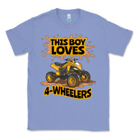 Colony Blue Kids Atv Outfit 4 Wheeler Mudding Gift- Boys Four Wheeler Classic Tee - minhPixels
