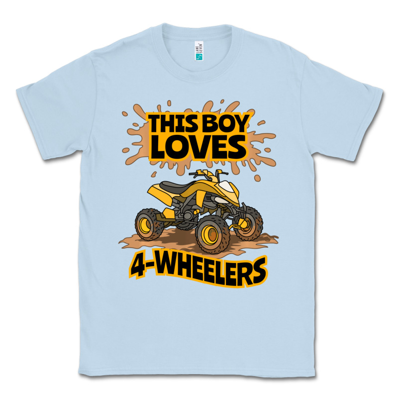 Kids Atv Outfit 4 Wheeler Mudding Gift- Boys Four Wheeler Classic Tee by minhPixels | Teevron
