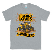 Heather Grey Kids Atv Outfit 4 Wheeler Mudding Gift- Boys Four Wheeler Classic Tee - minhPixels