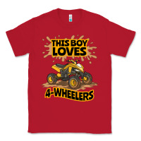 Red Kids Atv Outfit 4 Wheeler Mudding Gift- Boys Four Wheeler Classic Tee - minhPixels