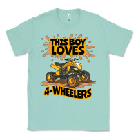 Seafoam Kids Atv Outfit 4 Wheeler Mudding Gift- Boys Four Wheeler Classic Tee - minhPixels